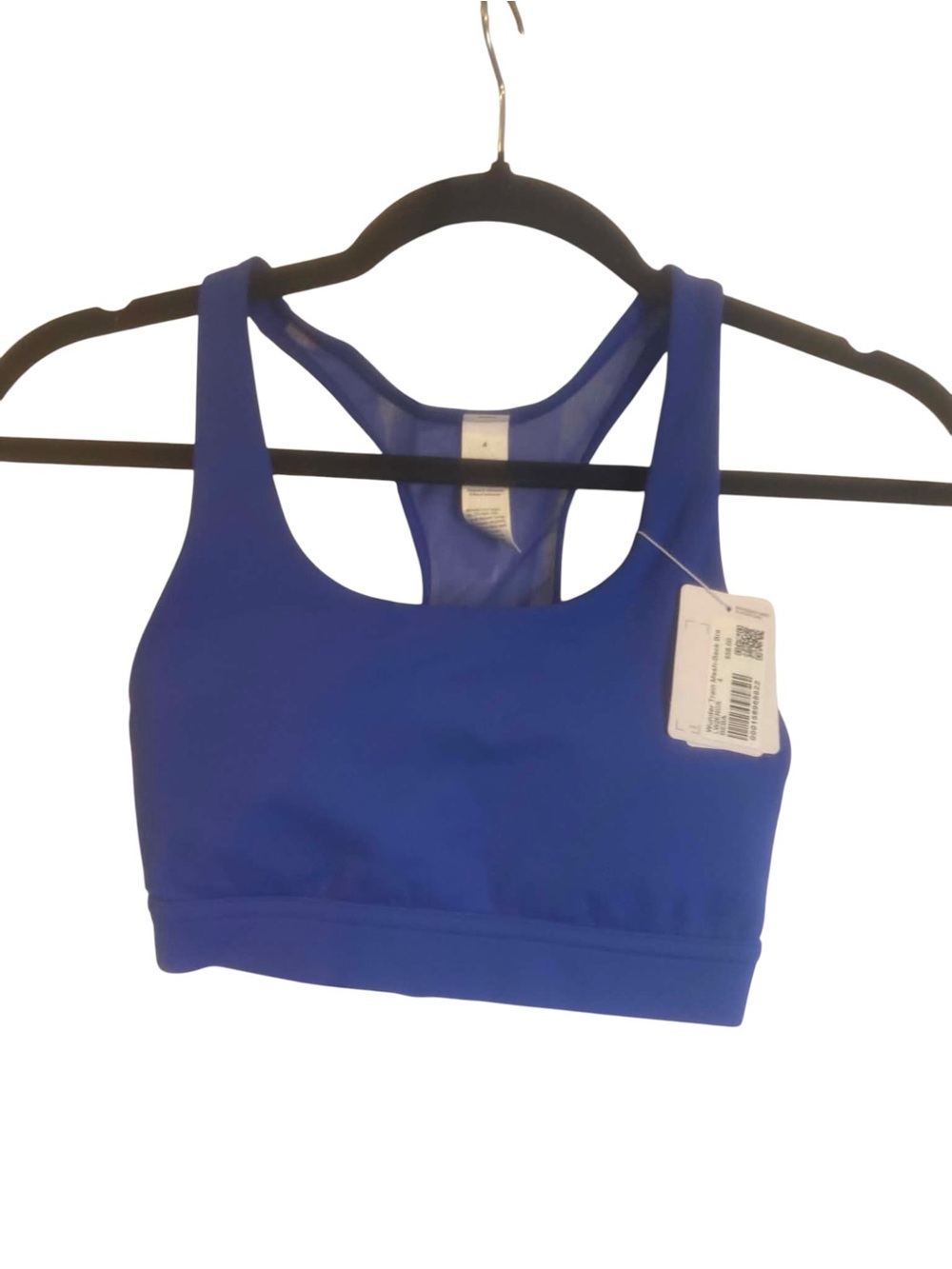 NWT Lululemon Wunder Train Mesh Back Bra BRILLIANT BLUE Size 4